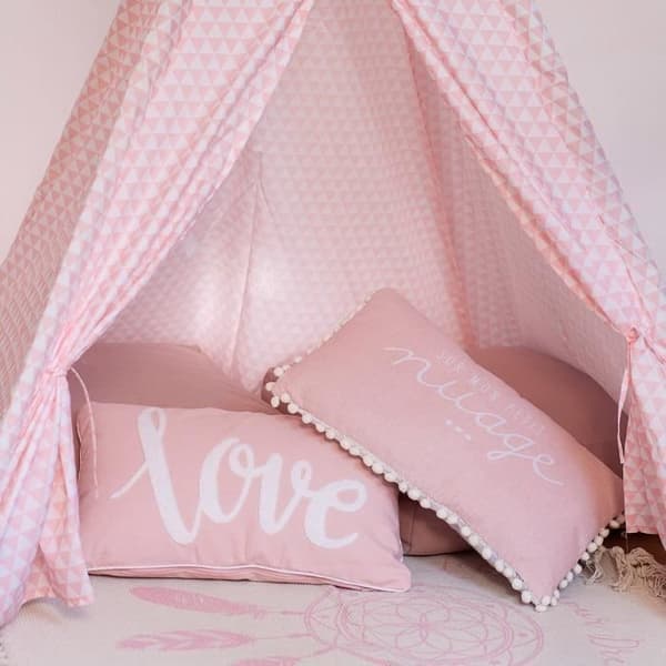 Tipi dekoration för barn h160cm rosa