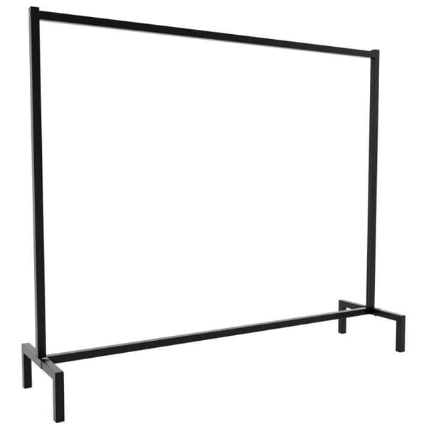 Melva Robust klädställ Industriell design Garderob Lastkapacitet: 100 kg, svart -150x38x120