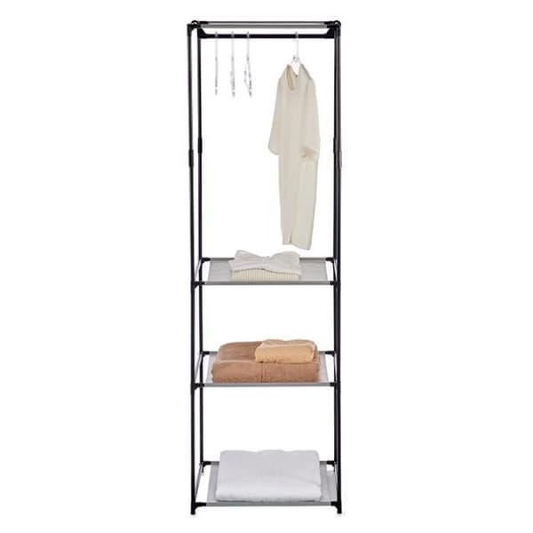 Colorado dressing förvaringsgarderob med 3 hyllor 50x43,5x160cm - Vit - Metall