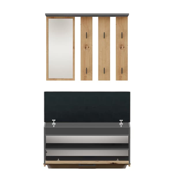 Parma garderobe PARMA ANTRACIT HÅNDVERK