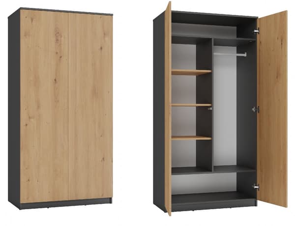 Garderobe Malwa SD-90 ANTRACIT HÅNDVÆRK