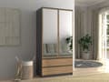 Miniatyrbillede 2 af 5: Garderobe Malwa SS-90L ANTRACIT EG HÅNDVÆRK