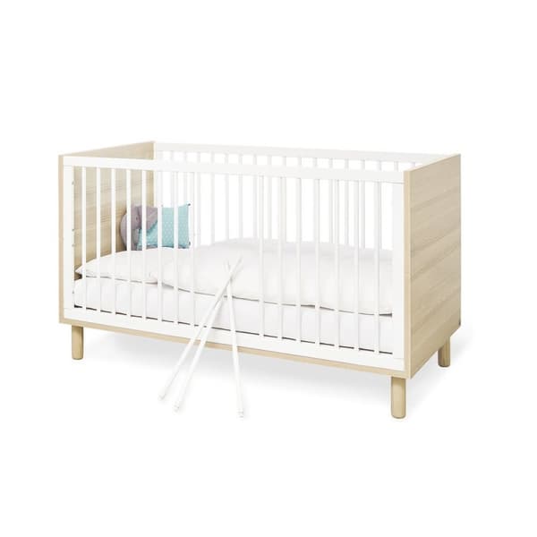 Rootz Nursery 'Flow' 3-delat set - Spjälsäng - Skötenhet - Garderob - Cabriolet design - Spjälsäng 145x75x85cm, enhet 105x77x98cm, Garderob 155x55x185