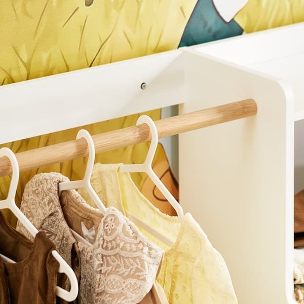 Rootz Kinder Garderob With Stand - Children's Closet - Kids 'Secure & Space Saving - 94x110x35cm