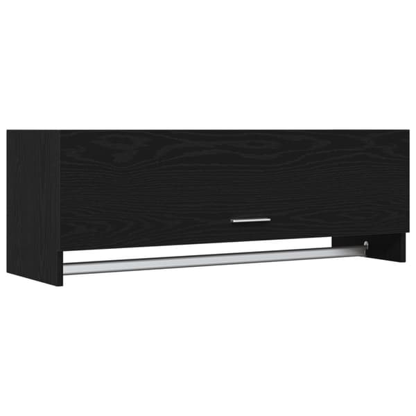 vidaXL Skab Sort egetræ Konstrueret træ 100 x 32,5 x 35 cm Skab
