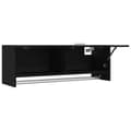 Miniatyrbillede 7 af 11: vidaXL Skab Sort egetræ Konstrueret træ 100 x 32,5 x 35 cm Skab