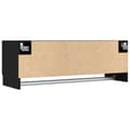 Miniatyrbillede 8 af 11: vidaXL Skab Sort egetræ Konstrueret træ 100 x 32,5 x 35 cm Skab