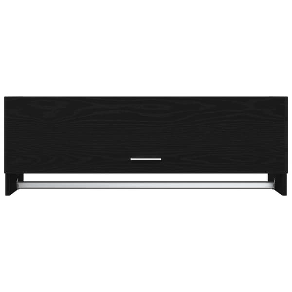 vidaXL Skab Sort egetræ Konstrueret træ 100 x 32,5 x 35 cm Skab