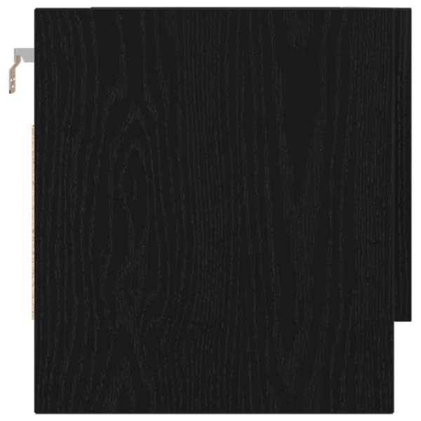vidaXL Skab Sort egetræ Konstrueret træ 100 x 32,5 x 35 cm Skab