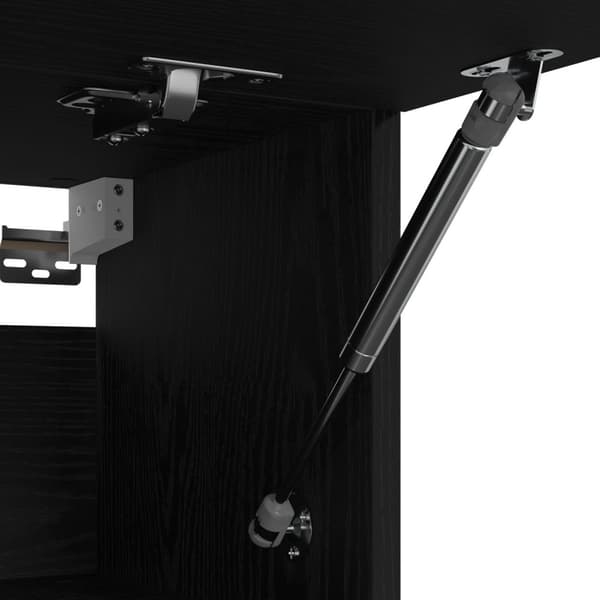 vidaXL Skab Sort egetræ Konstrueret træ 100 x 32,5 x 35 cm Skab