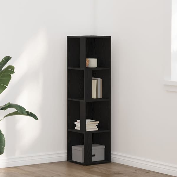vidaXL Bokhylle, Svart Eik, 33x33x132 cm, Laget av tre