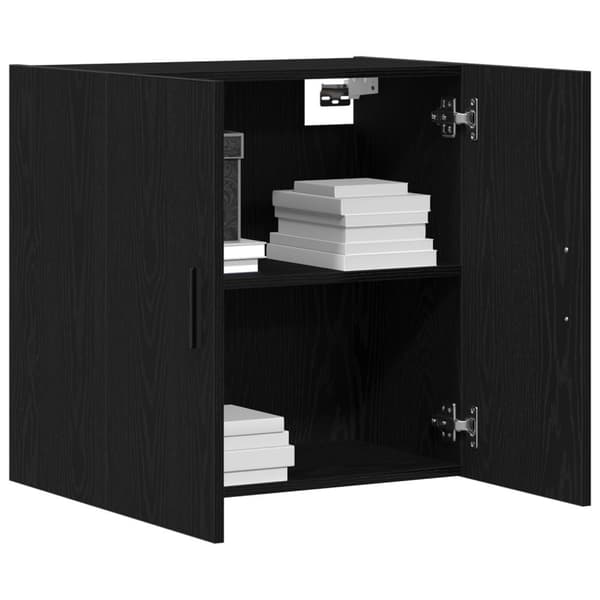 vidaXL Vegghylle Svart Eik 60x31x60 cm Konstruert Tre