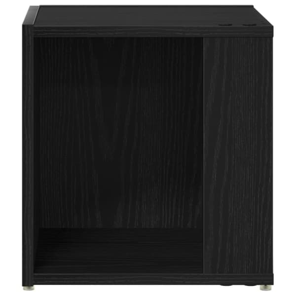 vidaXL Hjørneskab Sort egetræ Træ 33x33x34 cm Opbevaring Hjørneskab