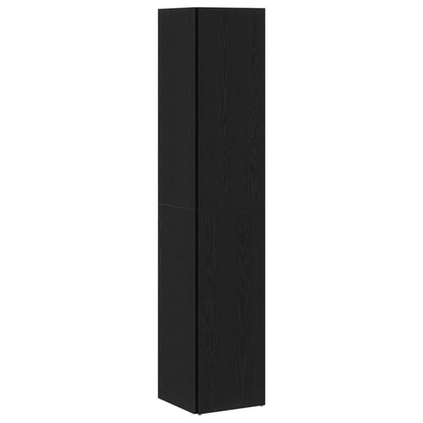 vidaXL Hjørneskap i Svart Eik 33x33x164,5 cm laget av konstruert tre
