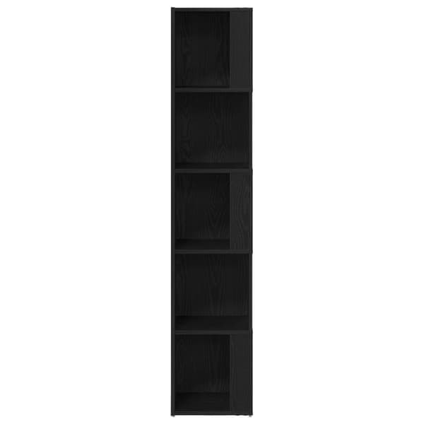 vidaXL Hjørneskap i Svart Eik 33x33x164,5 cm laget av konstruert tre
