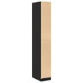 Miniatyrbilde 6 av 10: vidaXL Svart Eik Garderobe - 30x50x200 cm, Laget av konstruert tre