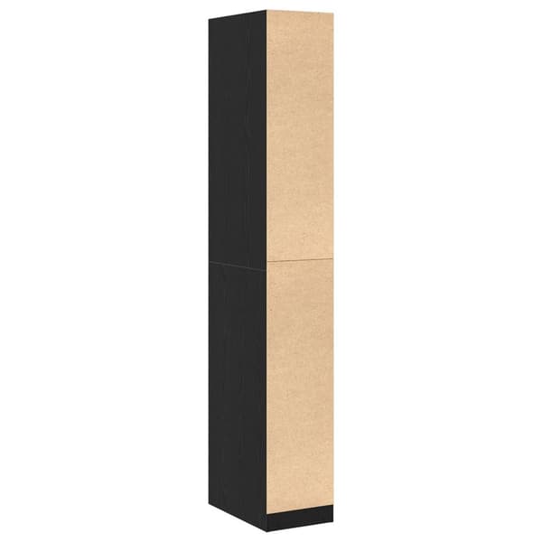 vidaXL Svart Eik Garderobe - 30x50x200 cm, Laget av konstruert tre