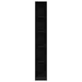 Miniatyrbilde 7 av 10: vidaXL Svart Eik Garderobe - 30x50x200 cm, Laget av konstruert tre