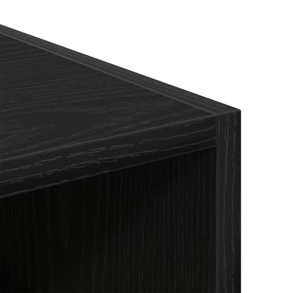 vidaXL Svart Eik Garderobe - 30x50x200 cm, Laget av konstruert tre