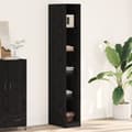 Miniatyrbilde 2 av 10: vidaXL Svart Eik Garderobe - 30x50x200 cm, Laget av konstruert tre