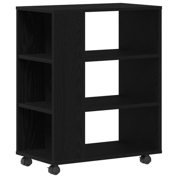 vidaXL Rulleskap Svart Eik 60x35x75 cm Laget av Tre