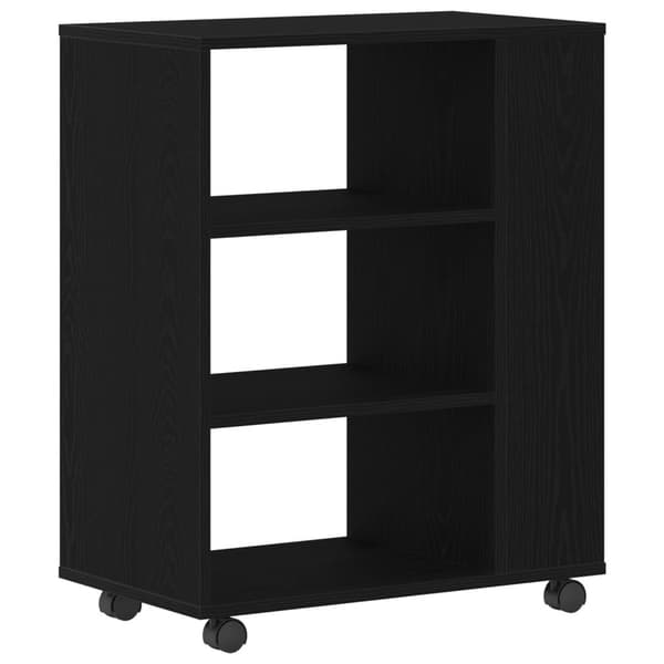 vidaXL Rulleskap Svart Eik 60x35x75 cm Laget av Tre