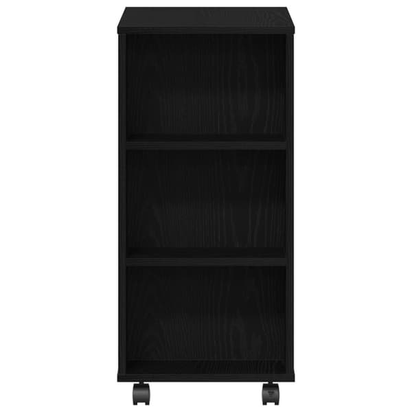 vidaXL Rulleskap Svart Eik 60x35x75 cm Laget av Tre