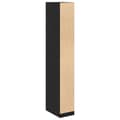 Miniatyrbillede 6 af 10: vidaXL Garderobe 2-delt sæt Sort egetræ MDF 30 x 50 x 200 cm