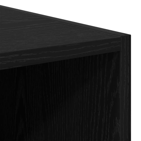vidaXL Garderobe 2-delt sæt Sort egetræ MDF 30 x 50 x 200 cm