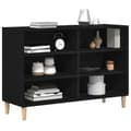 Miniatyrbild 3 av 11: vidaXL Sideboard Svart ek Massiv ek Medium Sideboard Rektangulär