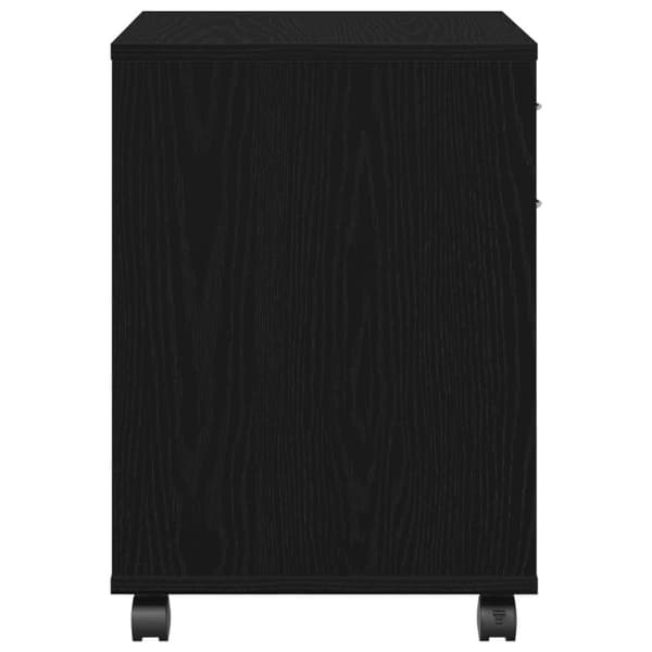 vidaXL Rulleskap Svart Eik 45x38x54 cm Laget av Tre