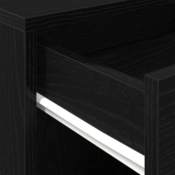 vidaXL Rulleskap Svart Eik 45x38x54 cm Laget av Tre