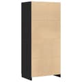 Miniatyrbillede 7 af 11: vidaXL Garderobe Sort egetræ Konstrueret træ 80x52x180 cm Garderobe