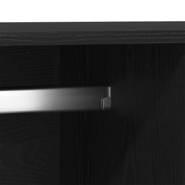 vidaXL Garderobe Sort egetræ Konstrueret træ 80x52x180 cm Garderobe