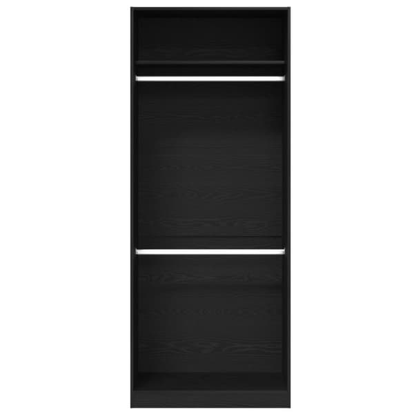 vidaXL Garderobe Sæt af 2 Sort egetræ Konstrueret træ 80 x 50 x 200 cm