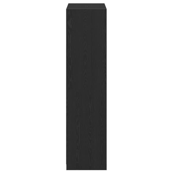 vidaXL Garderobe Sæt af 2 Sort egetræ Konstrueret træ 80 x 50 x 200 cm