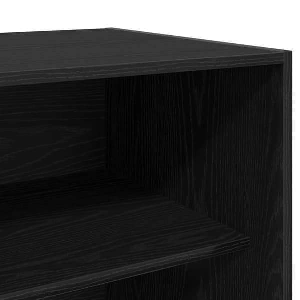 vidaXL Garderobe Sæt af 2 Sort egetræ Konstrueret træ 80 x 50 x 200 cm