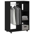 Miniatyrbillede 5 af 11: vidaXL garderobe 80x40x110 cm konstrueret træ sort egetræsfarve