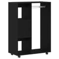 Miniatyrbillede 8 af 11: vidaXL garderobe 80x40x110 cm konstrueret træ sort egetræsfarve