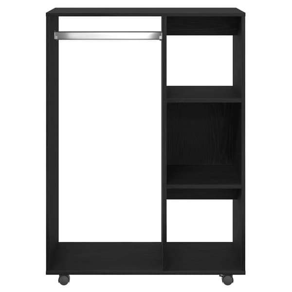 vidaXL Garderobe svart eik 80x40x110 cm konstruert tre