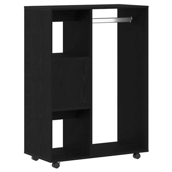 vidaXL Garderobe svart eik 80x40x110 cm konstruert tre