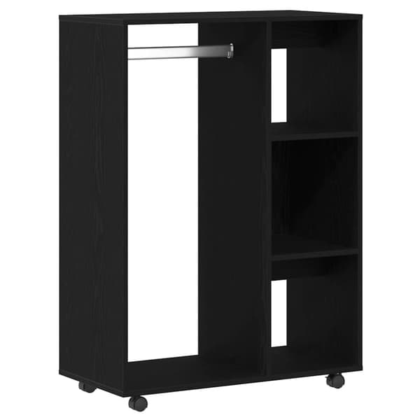 vidaXL Garderobe svart eik 80x40x110 cm konstruert tre