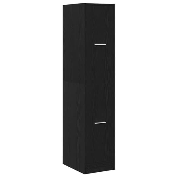 vidaXL Apotekskap svart eik 30x41x144,5 cm konstruert tre