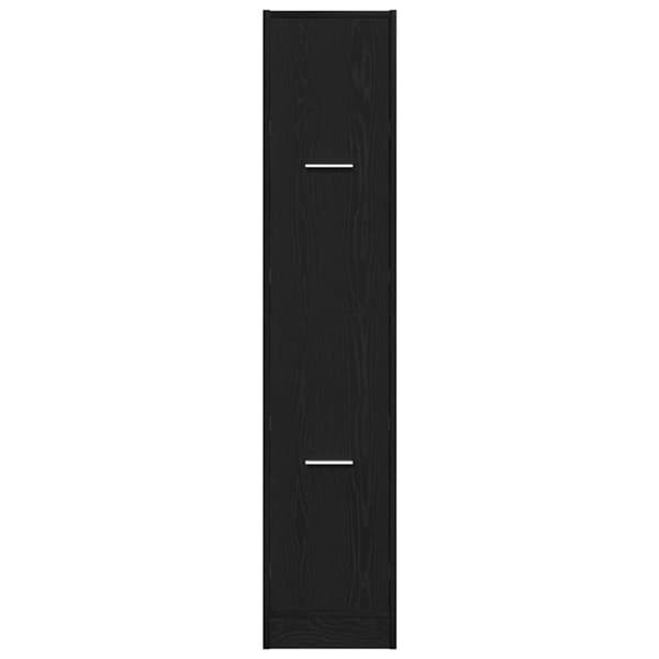 vidaXL Apotekskap svart eik 30x41x144,5 cm konstruert tre