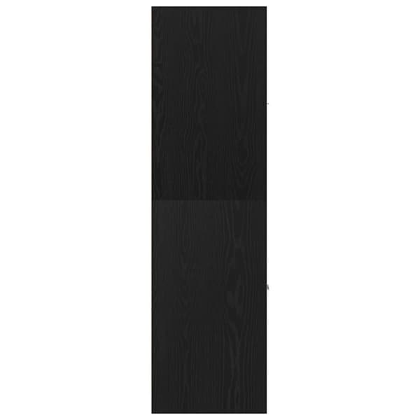 vidaXL Apotekskap svart eik 30x41x144,5 cm konstruert tre