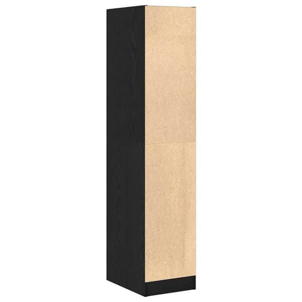 vidaXL Apotekskap svart eik 30x41x144,5 cm konstruert tre