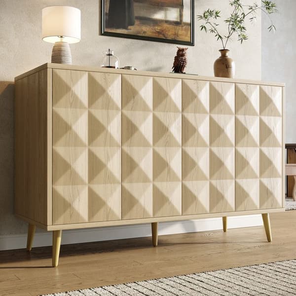 Skåp (120 x 35 x 78 cm), sidoskåp med förvaringsutrymme, färg i originalträ.