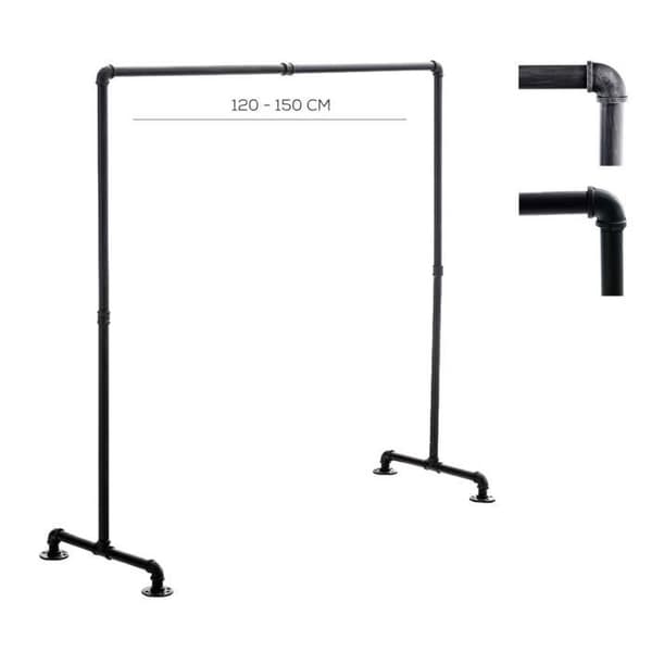 CLP Robust Jersey Klädställ på hjul I Garderob med industriell design Enkel montering Maximal belastning 20 Kg - Storlekar: 1