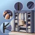 Miniatyrbillede 4 af 5: Garderobe - Stof garderobe - fleece cover - metalramme - sort