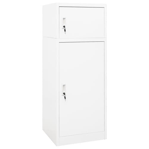 Sadelskåp vit 53x53x140 cm stål